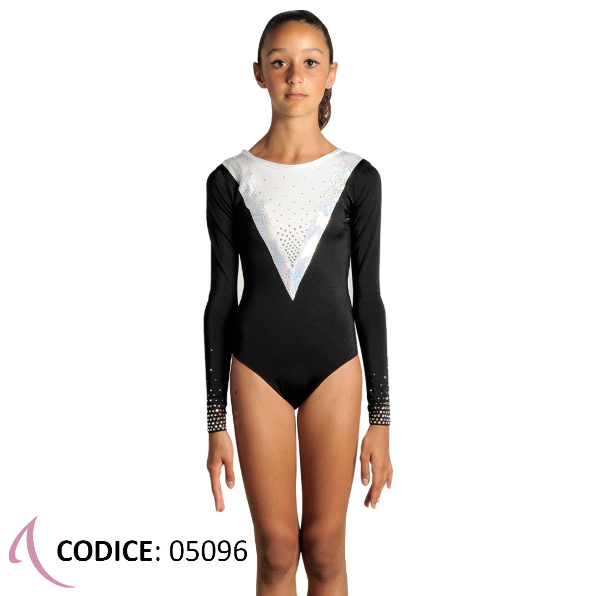 05096 fronte Maillot Elena con mangas - Imagen 1