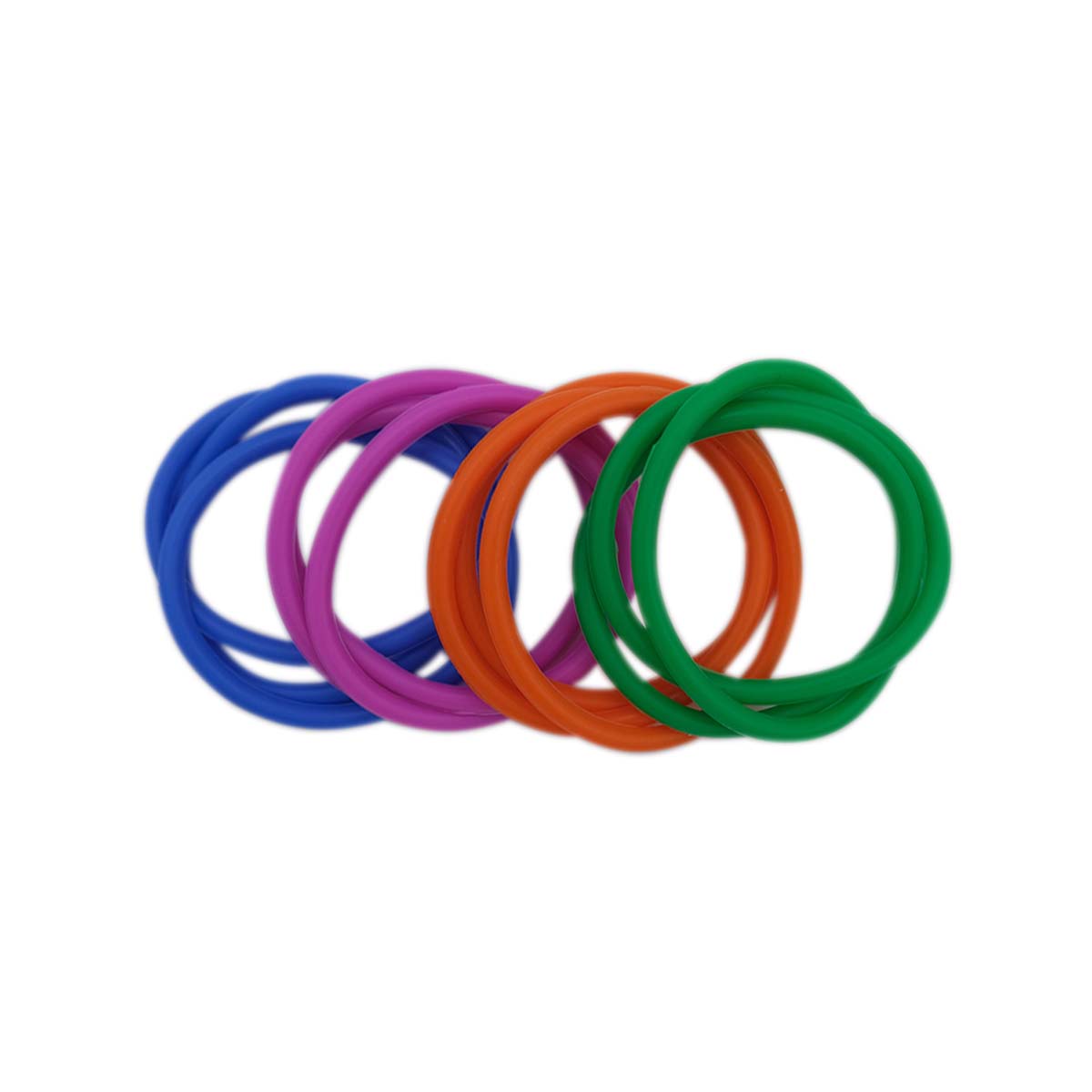 Elastic Fashion 10pcs Silicone Elastic Rubber Band Bracelet