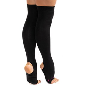 Calze Scaldamuscole Donna In Maglia 40 Cm, Nere, Elastiche E Morbide Per Autunno Inverno, Danza E Sport, Stile Anni '80